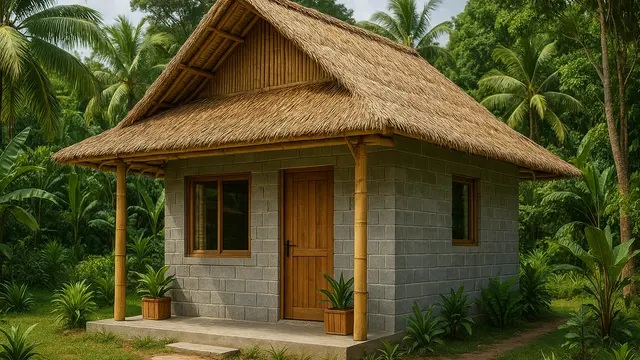 7 Model Rumah Kecil tapi Cantik dari Batako dan Bambu, Natural dan Terjangkau di 2025