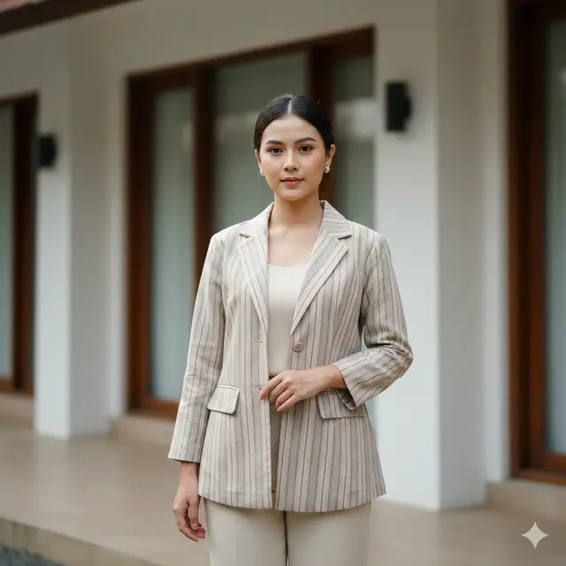 Model Baju Atasan Lurik Terbaru