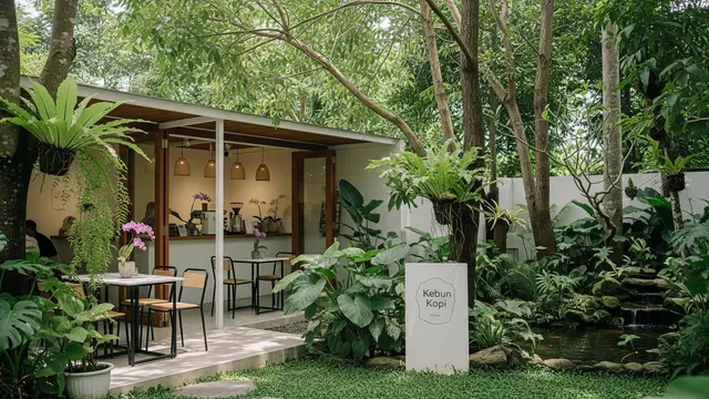 Ide Warung Kopi Kecil dengan Suasana Alami/Gemini AI