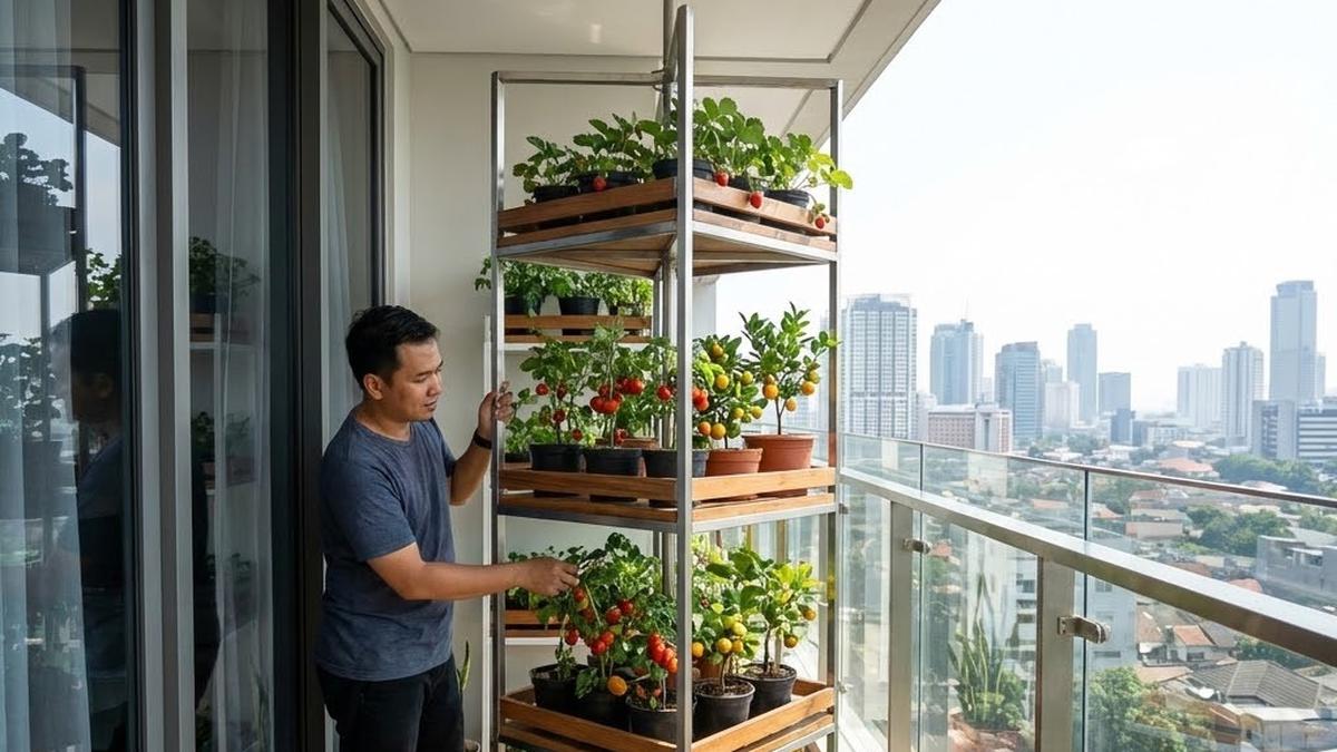 10 Desain Kebun Buah Mini Sistem Susun di Rumah Kecil, Biaya Terjangkau