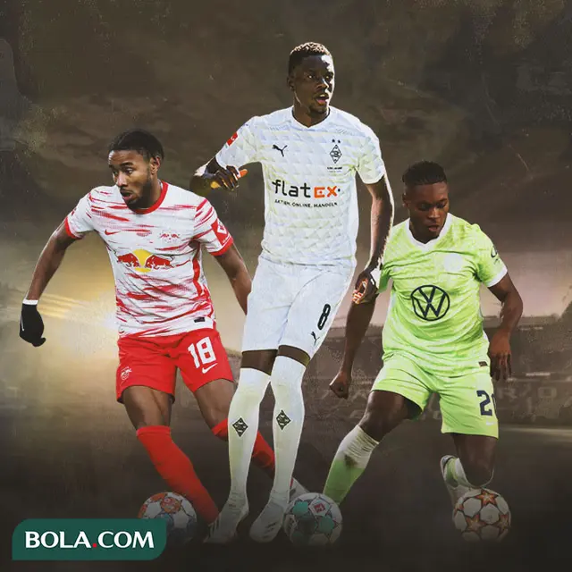 Ilustrasi - Christopher Nkunku, Denis Zakaria, Ridle Baku