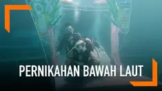 Dalam merayakan Hari Kasih Sayang, 9 pasangan memilih mengikuti tradisi pernikahan bawah laut. Pernikahan ini digelar di Provinsi Trang, bagian selatan Thailand.