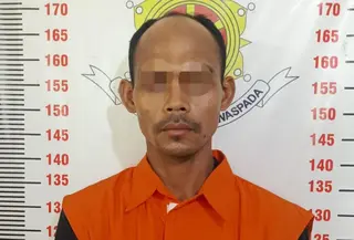 Pelaku Pembacokan pasutri di Lampung Selatan (Foto: Ardi Munthe/Liputan6.com)