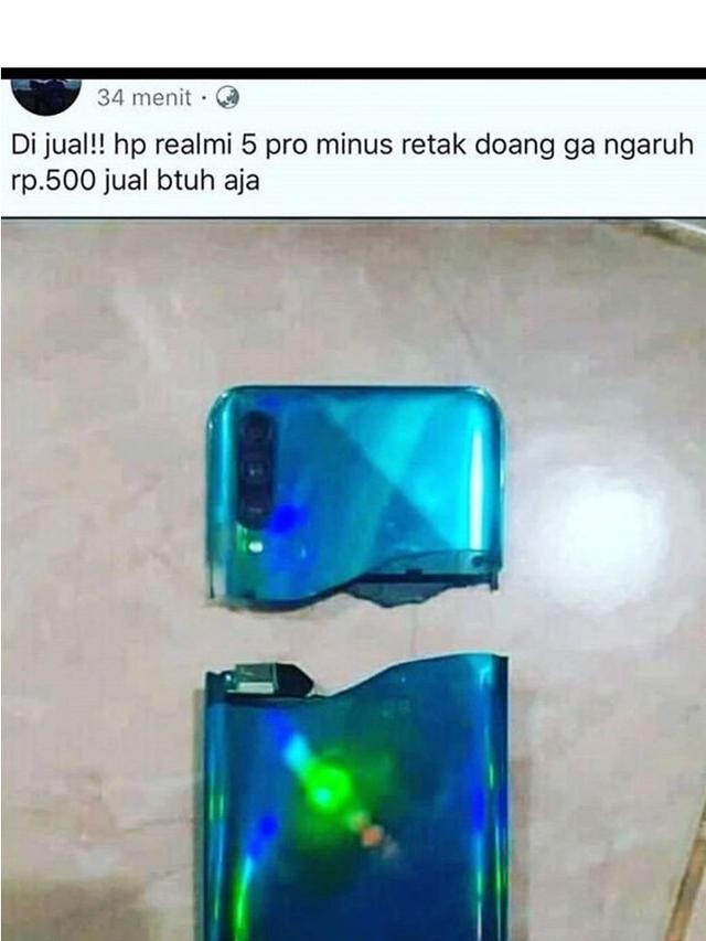 6 Status Facebook Jual HP Kondisi Rusak Parah Ini Bikin Geregetan