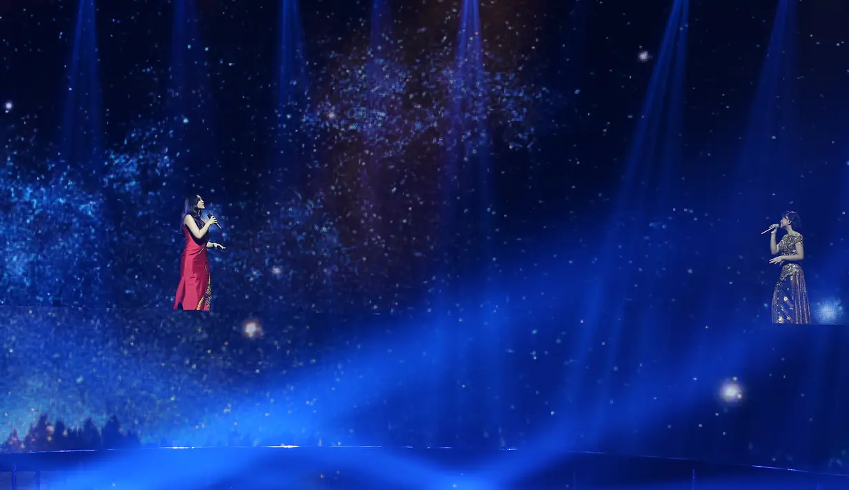 Penampilannya itu mendapat banyak pujian dari para penonton. Apalagi dalam lagu itu berbeda dengan versi aslinya. (Andy Masela/Bintang.com)