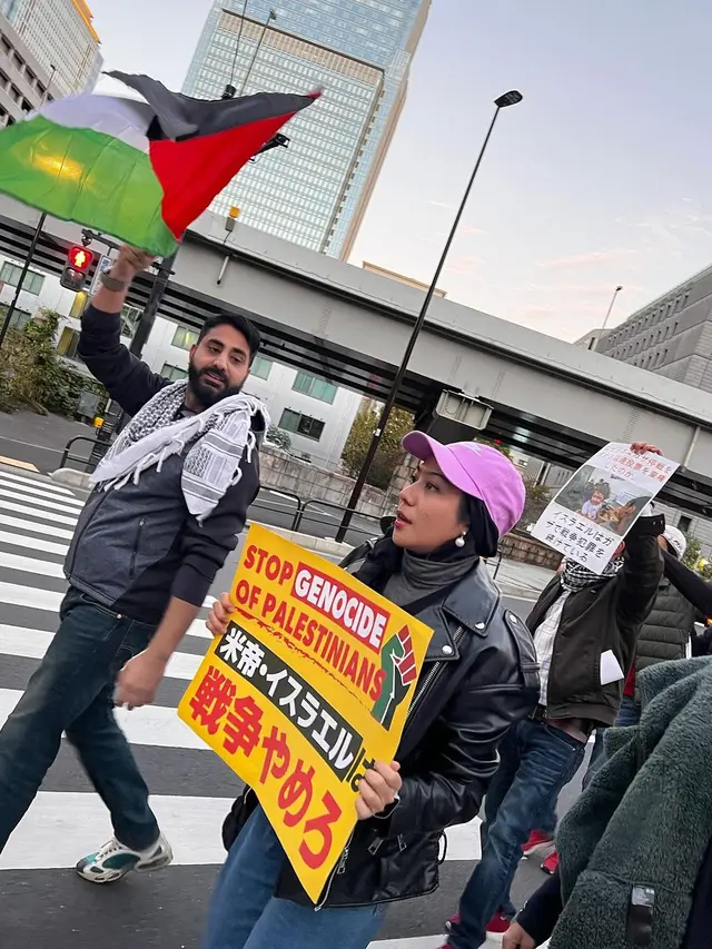 Zaskia Adya Mecca ikut aksi bela Palestina (Instagram/zaskiaadyamecca)