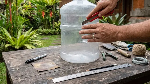 Cara Menyulap Galon Bekas Menjadi Kolam Mini Bergaya Jepang