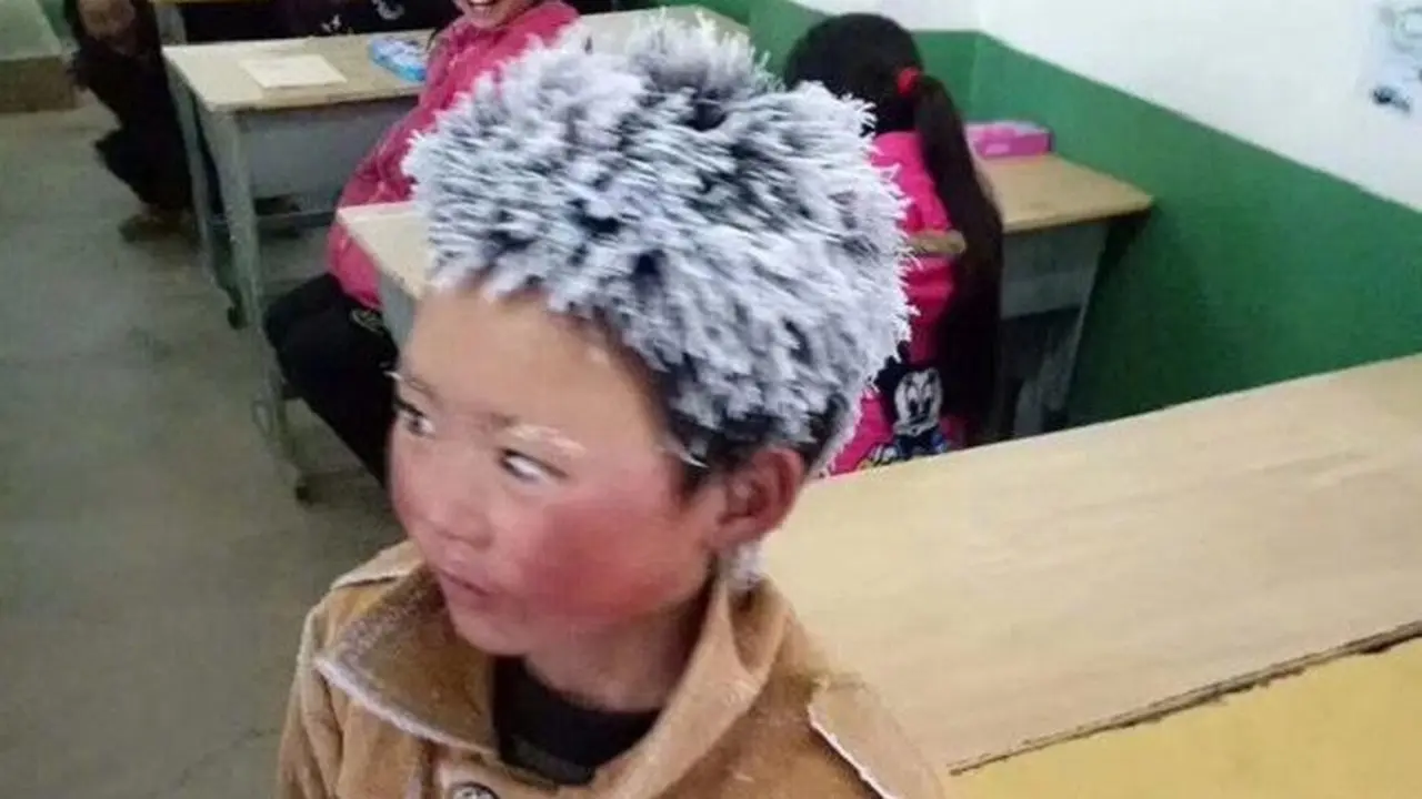 Rambut Membeku, Bukti Kegigihan Bocah Tiongkok Untuk ke Sekolah