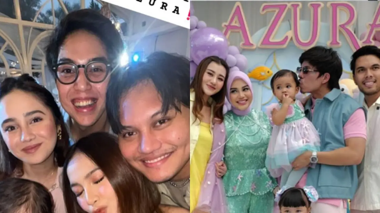 Gaya Pasangan Muda Artis hadir di Pesta Ulang Tahun Azura Anak ke-2 Atta Halilintar dan Aurel Hermansyah