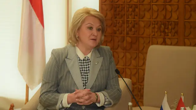 Chairwoman of the Federation Council of the Russian Federation, Valentina Matviyenko hadir dalam the 8th G20 Parliamentary Speakers’ Summit (P20) yang diselenggarakan di Gedung DPR. (Dok: DPR RI - P20)