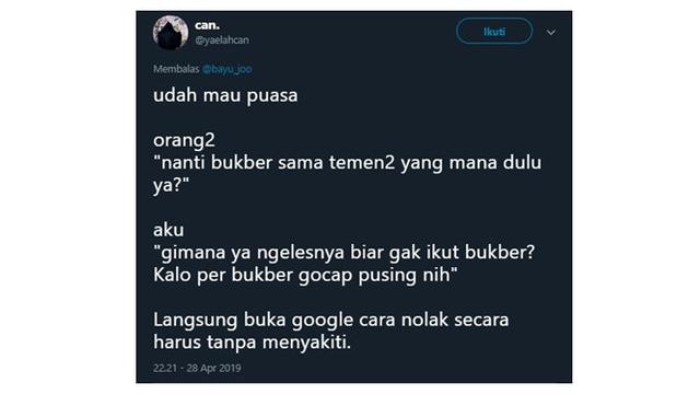 Curhatan Netizen Soal Udah Mau Puasa