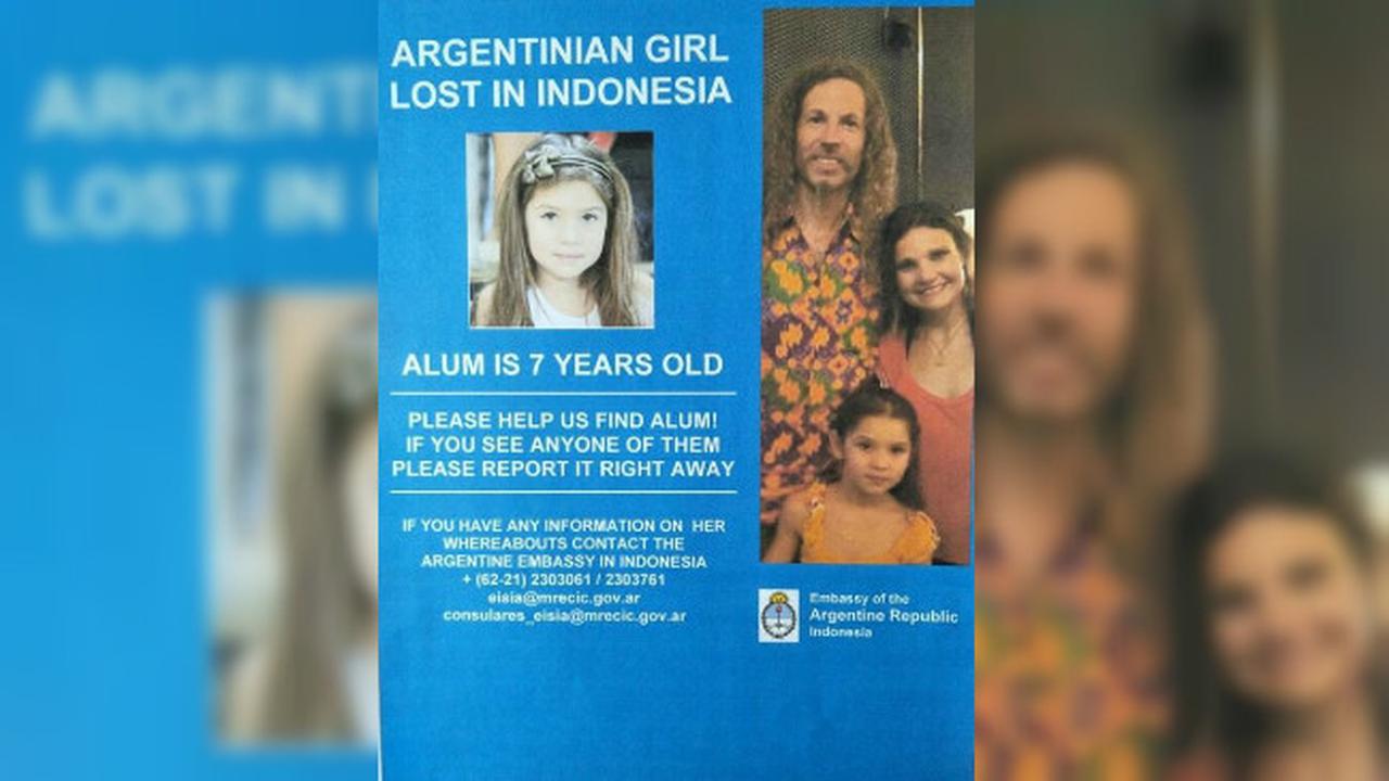 Poster missing person, gadis cilik Argentina yang dilaporkan hilang di Indonesia (sumber: Kedutaan Argentina di Indonesia)