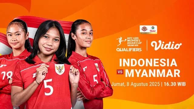 Siaran Langsung AFC U-20 Women’s 2026 Indonesia vs Myanmar