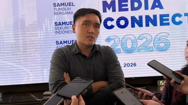Head of Research Samuel Sekuritas, Prasetya Gunadi saat Media Connect 2026, di kantor Samuel Sekuritas Indonesia, Jakarta, Kamis (7/5/2026). (Foto: Liputan6.com/Tira Santia)