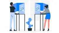 Ilustrasi vote, memilih, pemilu. (Image by storyset on Freepik)
