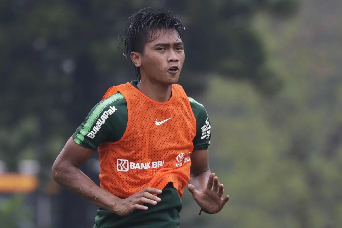 Pemain Timnas Indonesia U-22, Jayus Hariono. (Bola.com/Vitalis Yogi Trisna)
