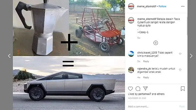 Berbagai hal bisa dijadikan Meme menarik, tidak terkecuali yang berkaitan dengan otomotif.