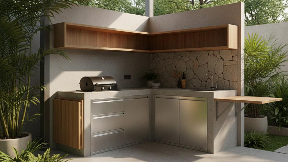 8 Model Kitchen Set Outdoor Terbaru 2026 yang Bagus Tahan Air dan Panas