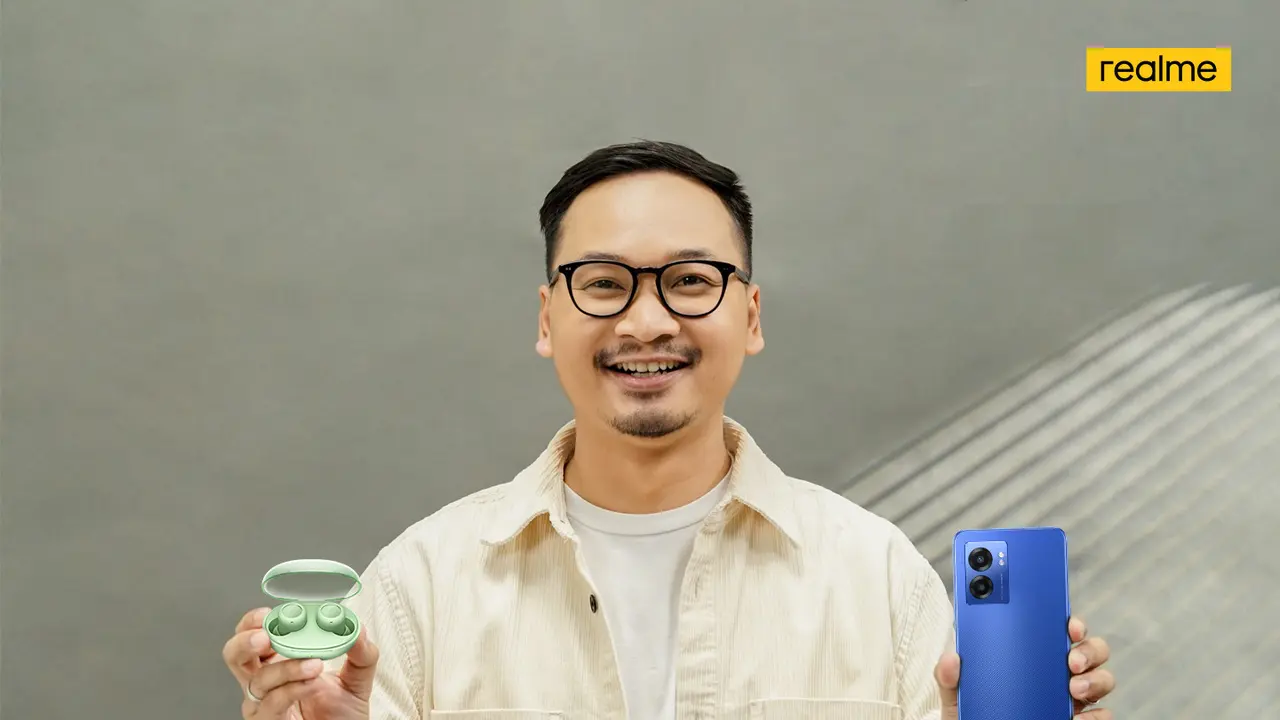 Peluncuran produk Realme Buds Q2s dan Realme Narzo 50 5G (Foto: Realme)