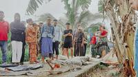 Buaya yang pernah ditangkap warga di salah satu kabupaten di Riau. (Liputan6.com/M Syukur)
