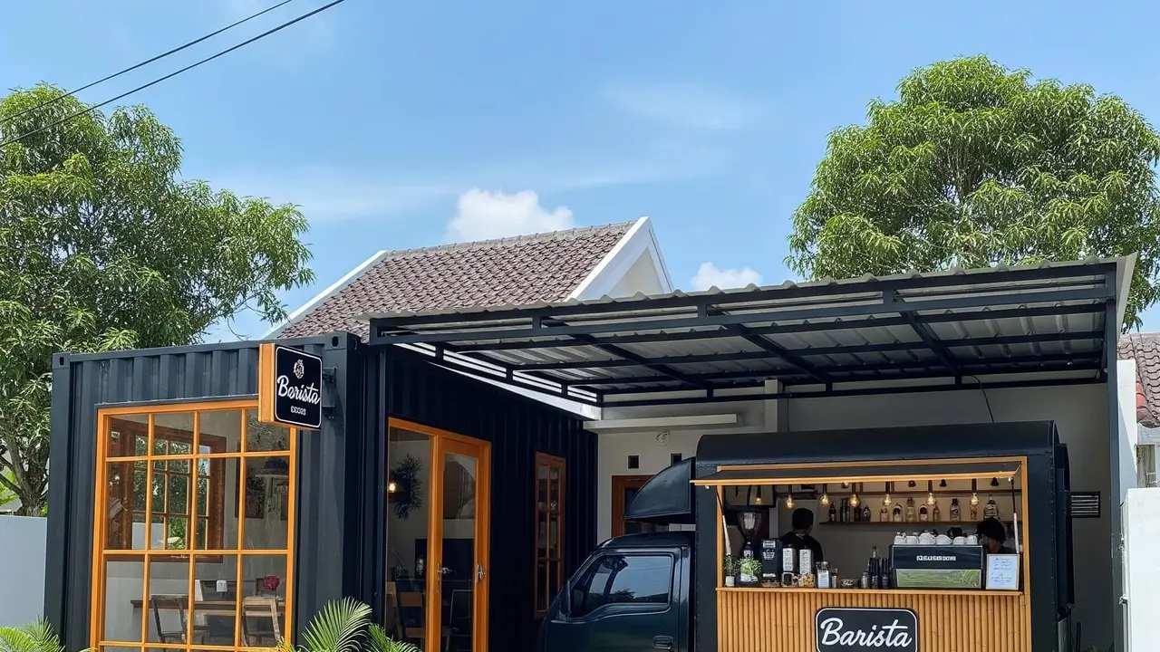 Desain Rumah Type 36 dengan Mini Café di Halaman Depan