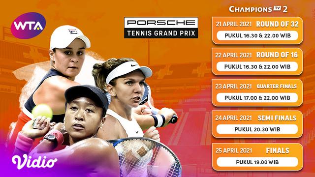 Streaming WTA : Porsche Tennis Grand Prix 2021 Pekan Ini di Vidio