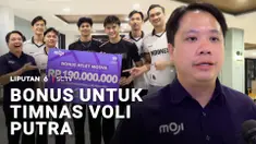 Prestasi Timnas Voli Putra Indonesia mendapat apresiasi dari Moji Sport Volleyball Agency (MOSVA). Apresiasi diberikan dalam bentuk bonus sebesar Rp190 juta sebagai dukungan atas perjuangan para atlet yang mengharumkan nama Indonesia.