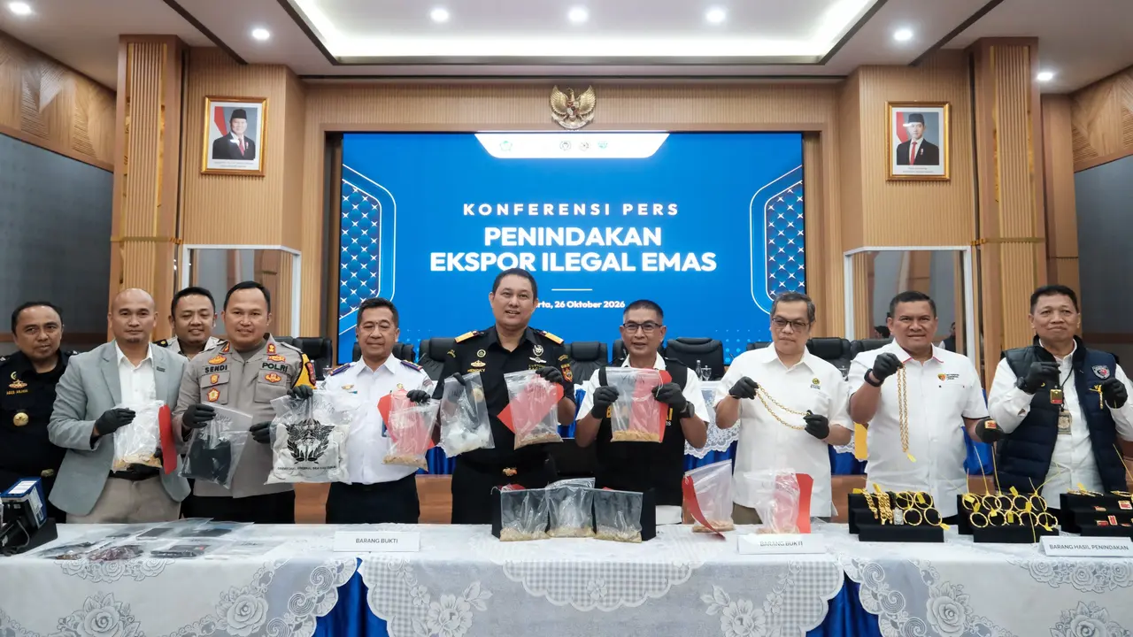 Direktorat Jenderal Bea dan Cukai mencatat 127 penindakan terkait pengeluaran emas ilegal sepanjang 1 Januari hingga 26 Oktober 2026. (Liputan6/Uliyanti Mahyani)
