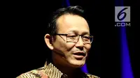 Direktur Utama BPJS Kesehatan Fachmi Idris saat menjadi Pembicara Program acara Liputan6.com "Inspirato" di SCTV Tower, Jakarta, Selasa (15/5). (Liputan6.com/JohanTallo)
