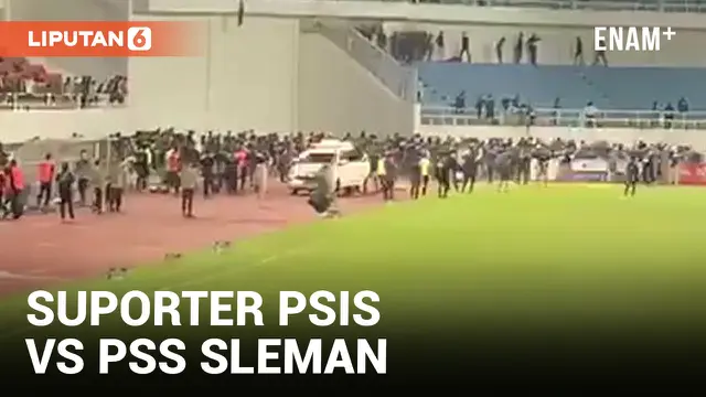 Suporter PSIS Semarang Bentrok dengan PSS Sleman