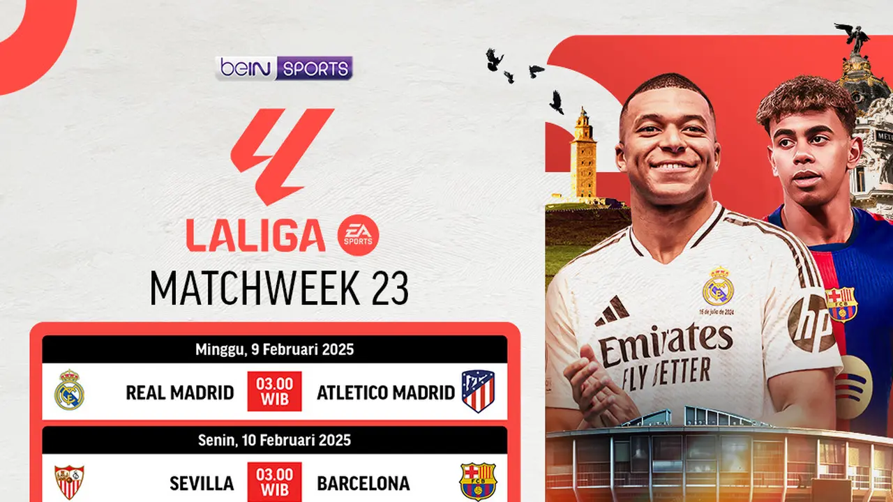 Jadwal La Liga 20224/25 Matchweek ke 23 di Vidio
