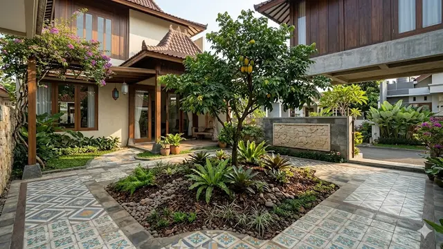 9 Pohon Buah Berakar Dangkal untuk Halaman Depan dengan Lantai Keramik