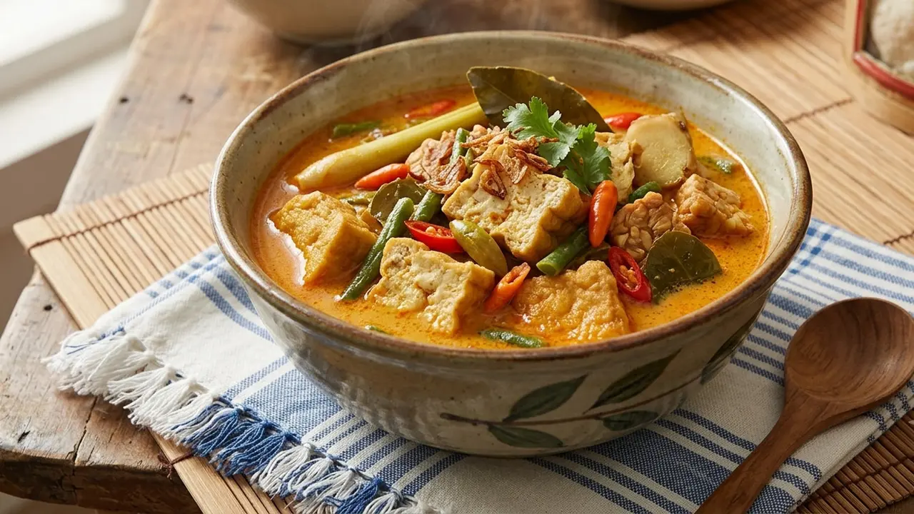 Resep lodeh tahu pedas (AI Generated)