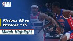 Berita Video Highlights NBA 2019-2020, Detroit Pistons Vs Washington Wizards 99-115