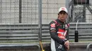 Esteban Gutierrez adalah pebalap Haas F1 musim ini. Namun, Gutierrez kehilangan kursinya itu untuk musim depan. Pebalap Brasil itu mengincar salah satu kursi Manor Racing untuk musim balapan F1 2017. (AFP/Greg Baker)