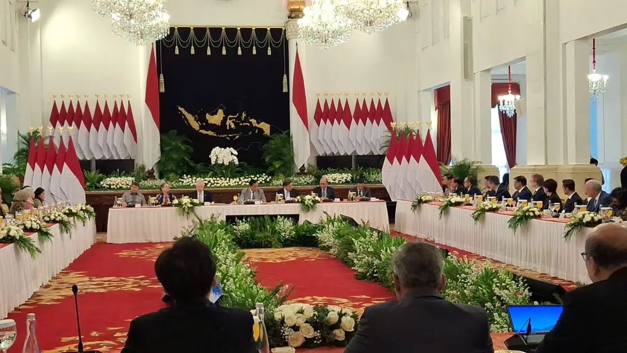 Presiden Prabowo Subianto menerima kunjungan 50 pengusaha luar negeri di Istana Negara Jakarta, Selasa (3/12/2024).