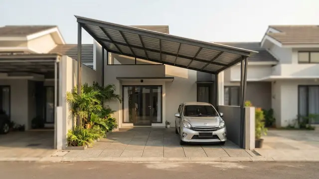 Model Carport untuk Rumah Lebar 5 Meter
