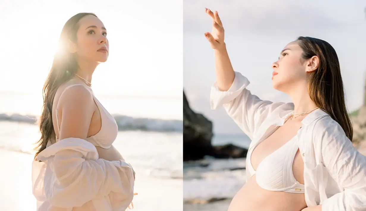 Aktris cantik Pamela Bowie membagikan kebahagiaannya sambut anak kedua di foto maternity shoot [@pammybowie]