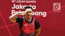 Eko Yuli mnambah emas kelima di Asian Games 2018, setelah menjadi juara di kelas 62 kilogram putra dan meraih medali emas dengan total angkatan 311 kilogram. (merdeka.com/Imam Buhori)