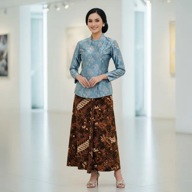 Model Kebaya Simpel dengan Rok Batik A-Line di 2025