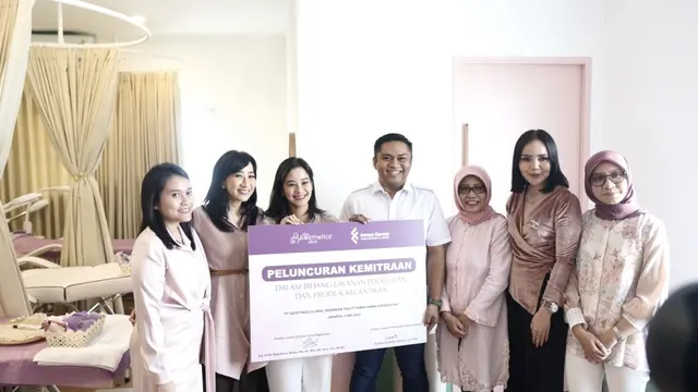 Suasana seremoni kolaborasi The Aesthetics Skin dan PT Kimia Farma Diagnostika di Jakarta, Mei 2023. (Foto: Dok. Tim Kimia Farma)