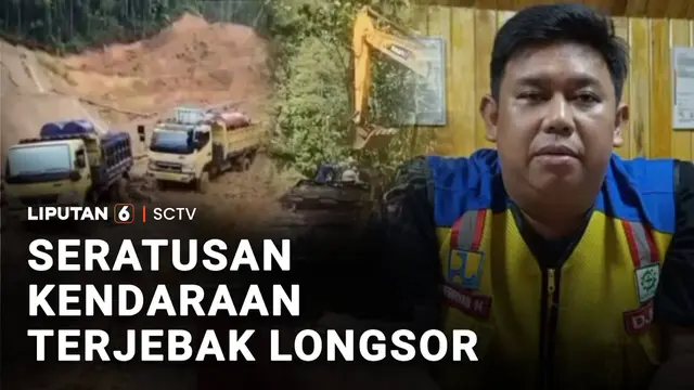 Seratusan Kendaraan Terjebak Longsor