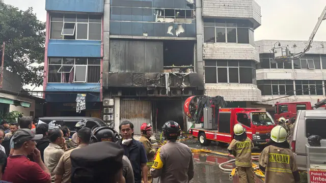 Kebakaran Gedung PT Terra Drone di Cempaka Baru, Cempaka Putih, Jakarta Putih.