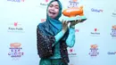 Ria Ricis tidak menyangka bisa menyabet penghargaan sebagai Selebgram Favorit Indonesia Kids Choice Awards (IKCA)2017. Ria sendiri menjagokan Baby Tan yang bisa memenangkan kategori tersebut. (Nurwahyunan/Bintang.com)