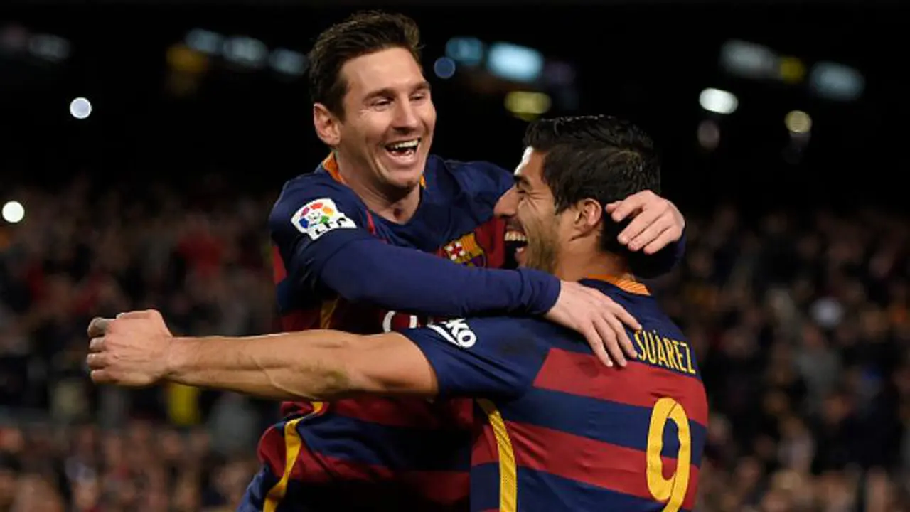Lionel Messi dan Luis Suarez