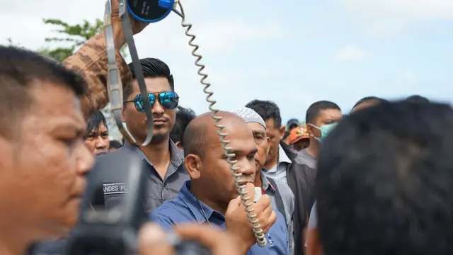 Demonstrasi menolak Natuna digunakan sebagai tempat karantina WNI yang pulang dari Wuhan, China. (Foto: Liputan6.com/Ajang Nurdin)