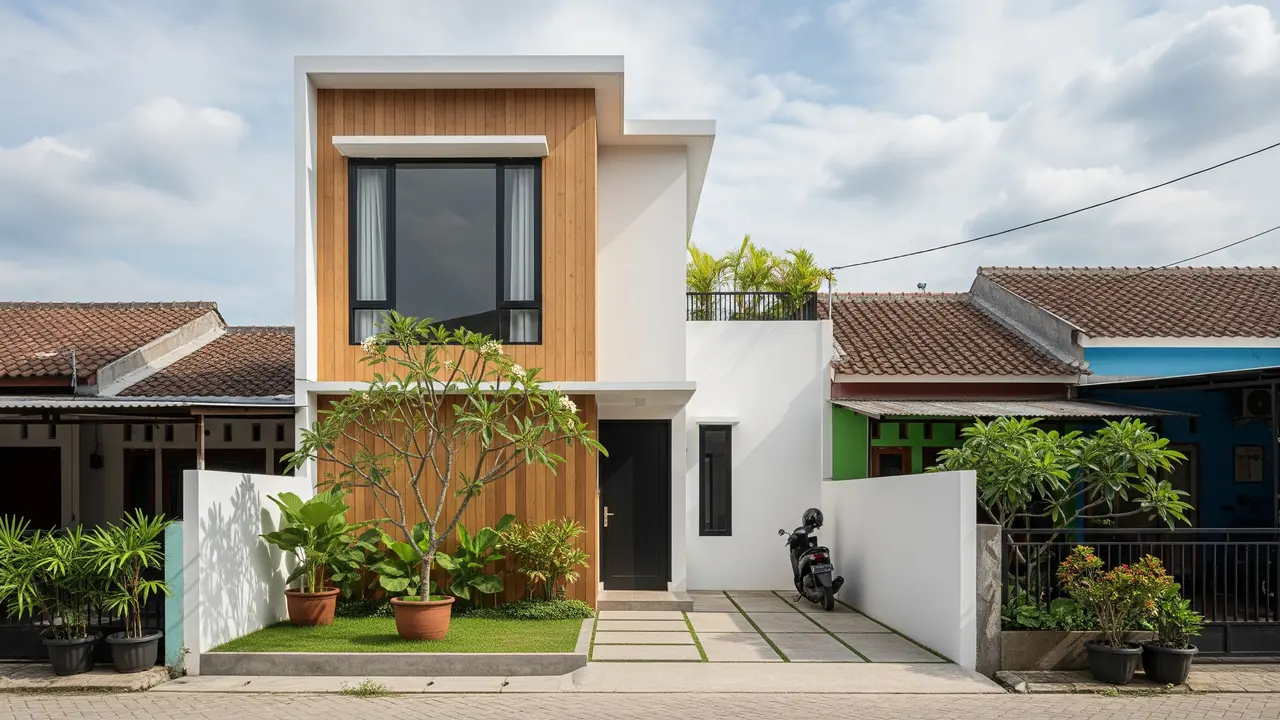 Desain Rumah di Lahan Bekas Kontrakan yang Kecil Tapi Tetap Stylish