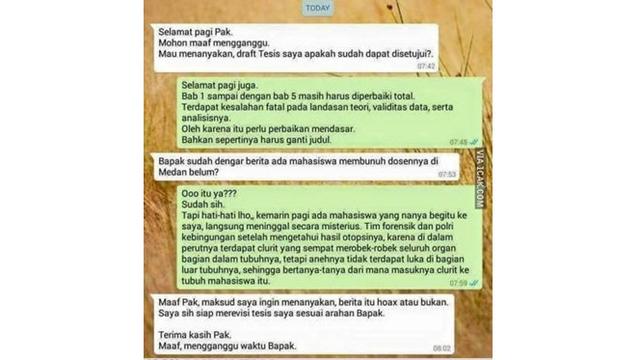 6 Chat Mahasiswa ke Dosen Ini Bikin Emosi Sekaligus Geregetan