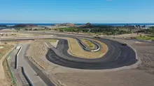 Salah satu sektor di Sirkuit Jalan Raya Mandalika, Lombok yang dipersiapkan menggelar MotoGP Indonesia 2022. (MGPA)