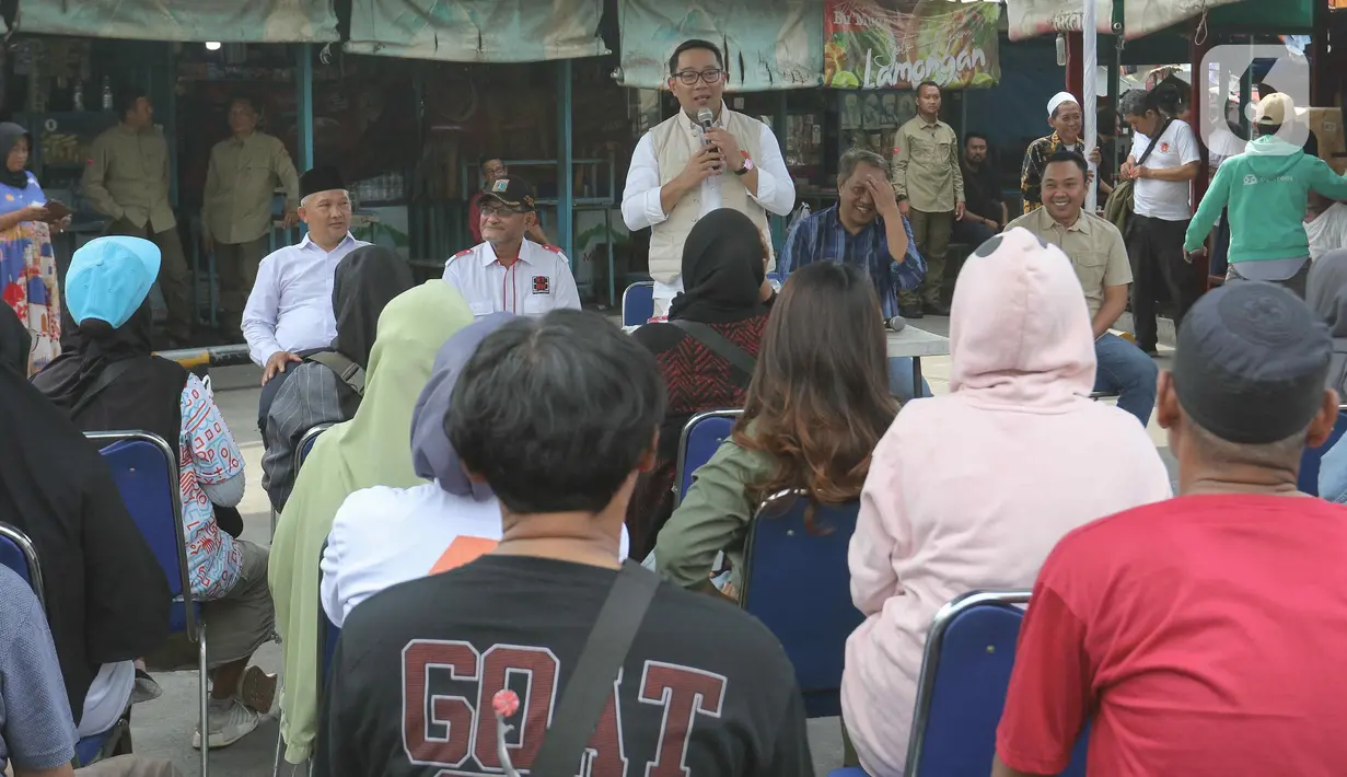 Kunjungan ini menjadi salah satu bagian dari upayanya untuk lebih dekat dengan masyarakat Jakarta dalam rangkaian kampanye Pilgub DKI 2024. (Liputan6.com/Herman Zakharia)